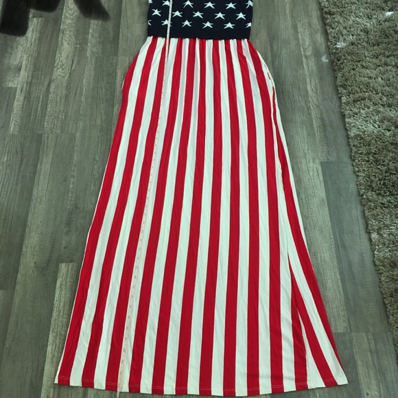 <SALE! NEW Patriotic Maxi Dress - Picture 9 of 15